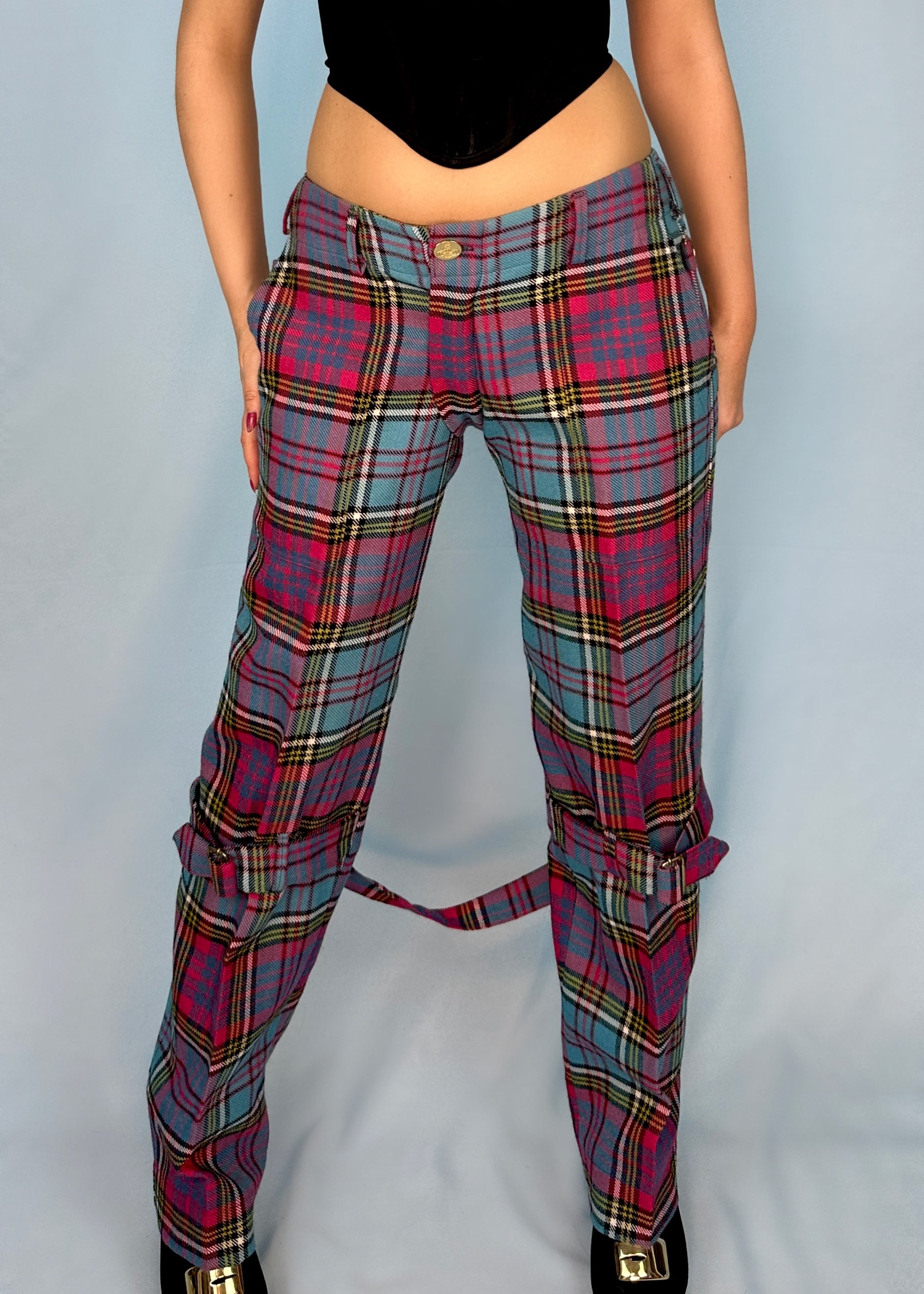 Vivienne Westwood c.1996 MacAndreas Tartan Bondage Pants Trousers