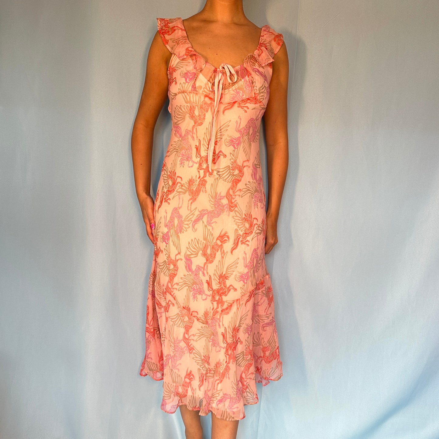 Betsey Johnson Floral Silk Chiffon Dress