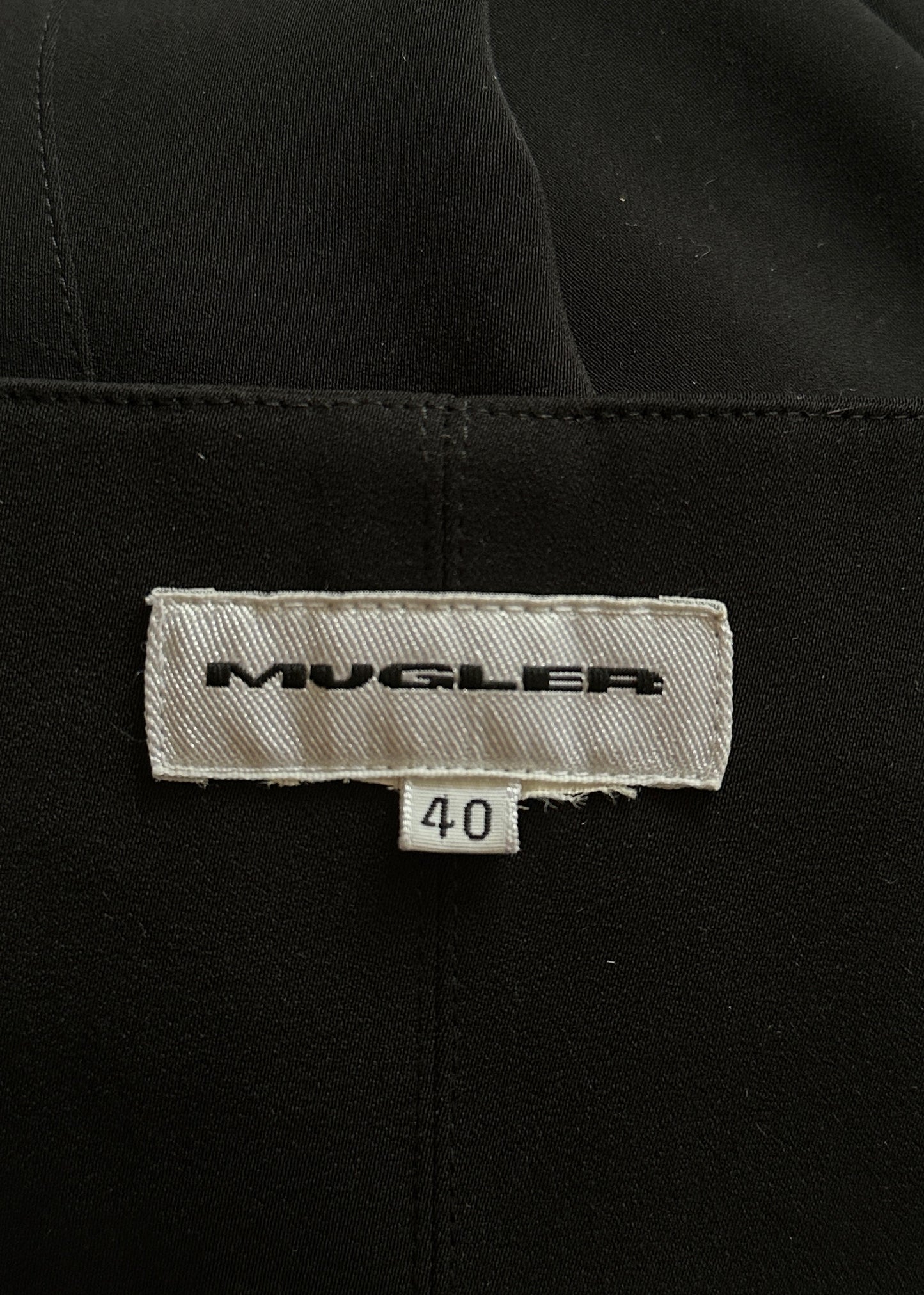 Thierry Mugler Fall 2002 Black Belted Dress