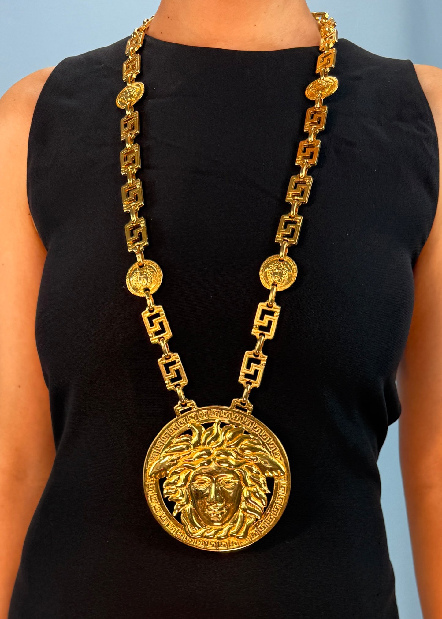 Versace Fall 1992 Runway Oversized Medusa Necklace