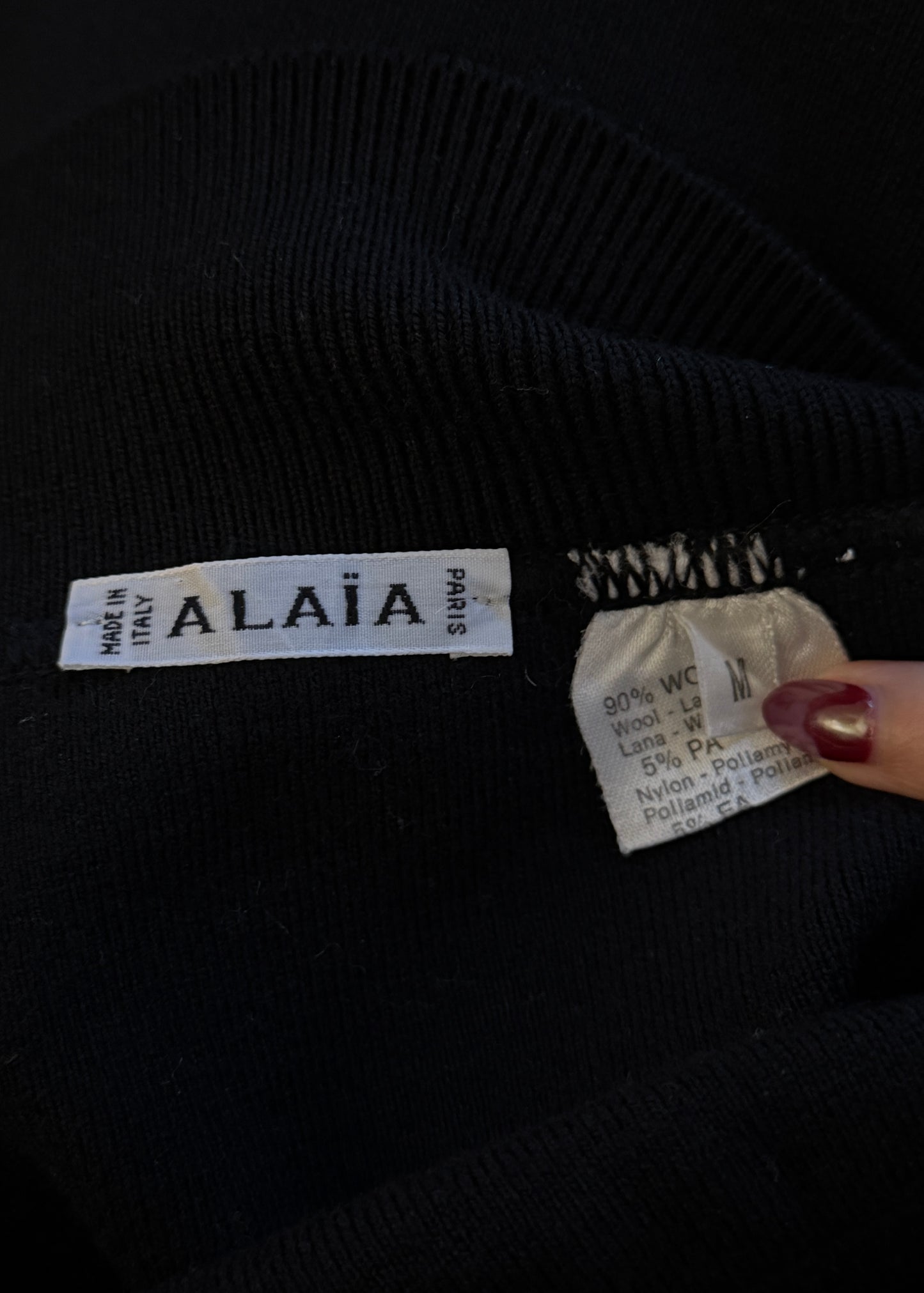 Azzedine Alaia Fall 1987 Runway Black Knit Capri Pants