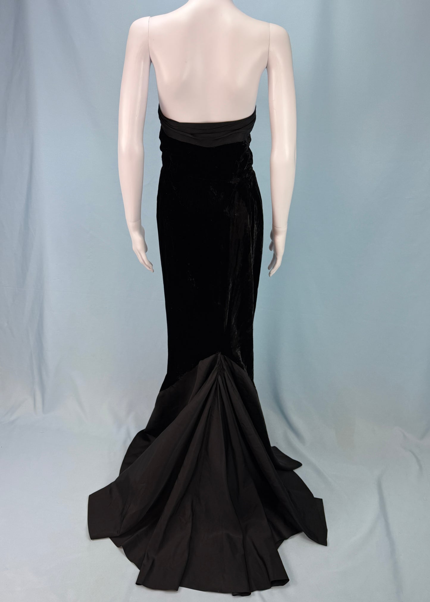 Pierre Balmain Haute Couture 1950’s Black Velvet Gown