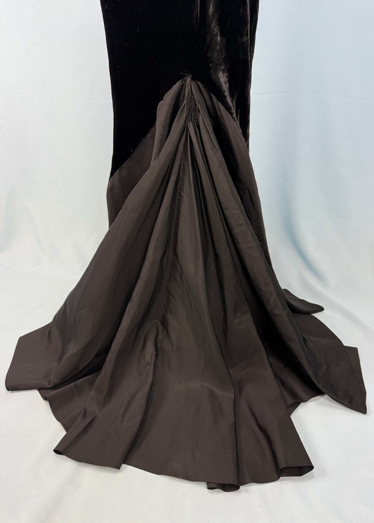 Pierre Balmain Haute Couture 1950’s Black Velvet Gown