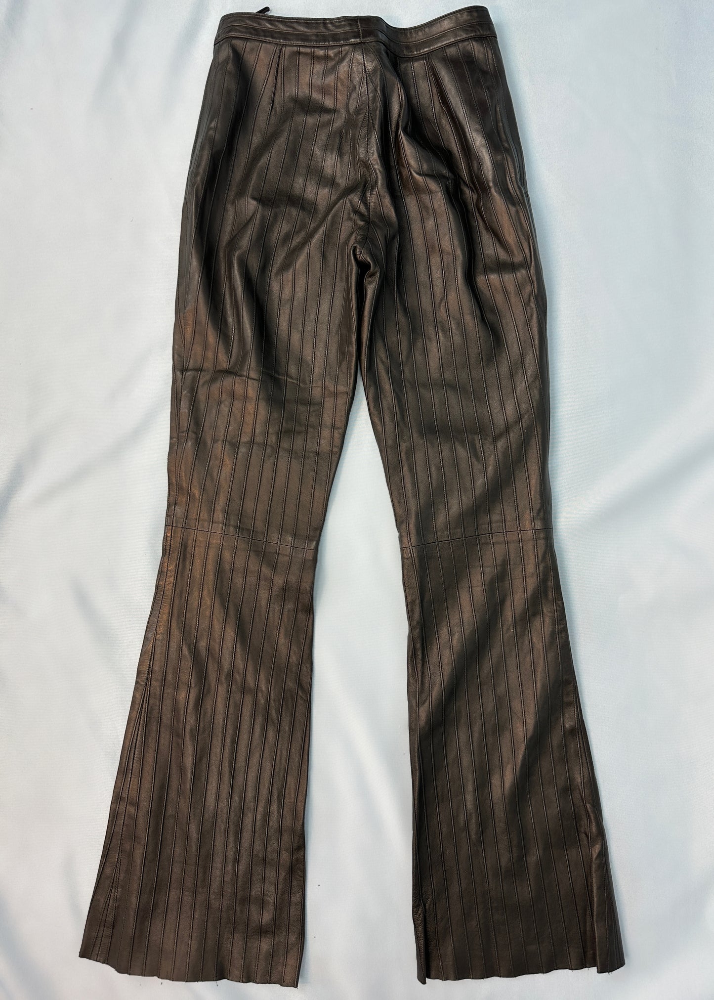 Gucci Fall 1999 Runway Black Leather Flared Pants