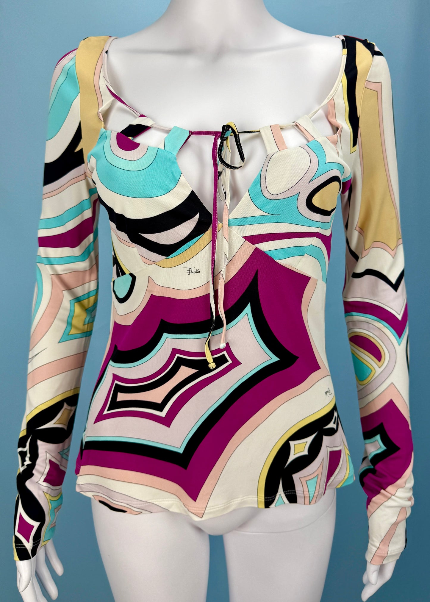 Emilio Pucci Spring 2005 Patterned Keyhole Top