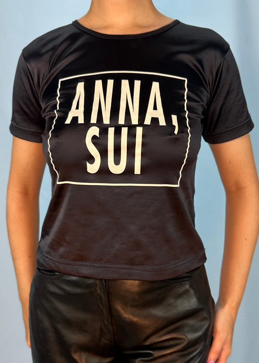Anna Sui Black Spandex Top