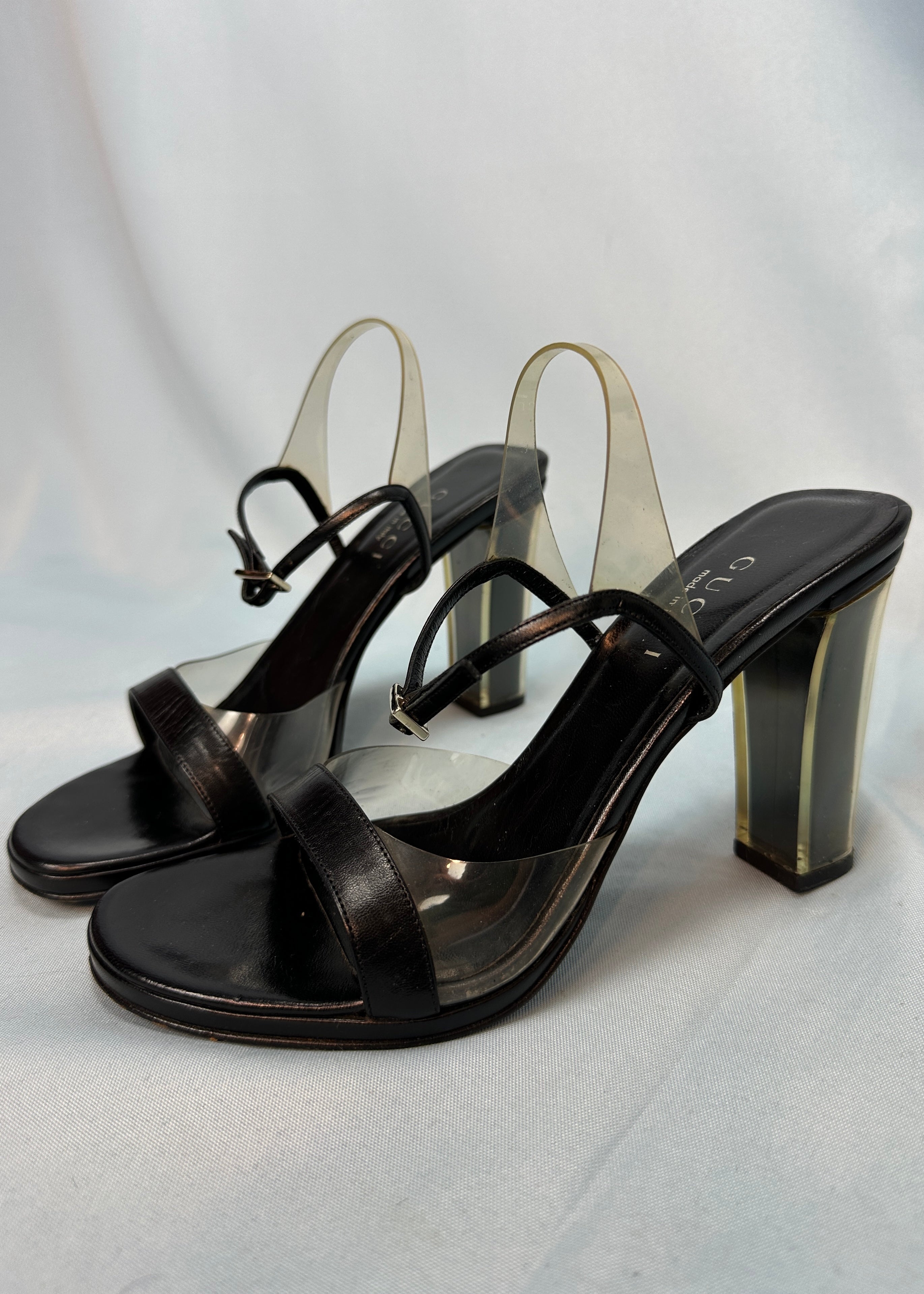 Perspex studded heels deals