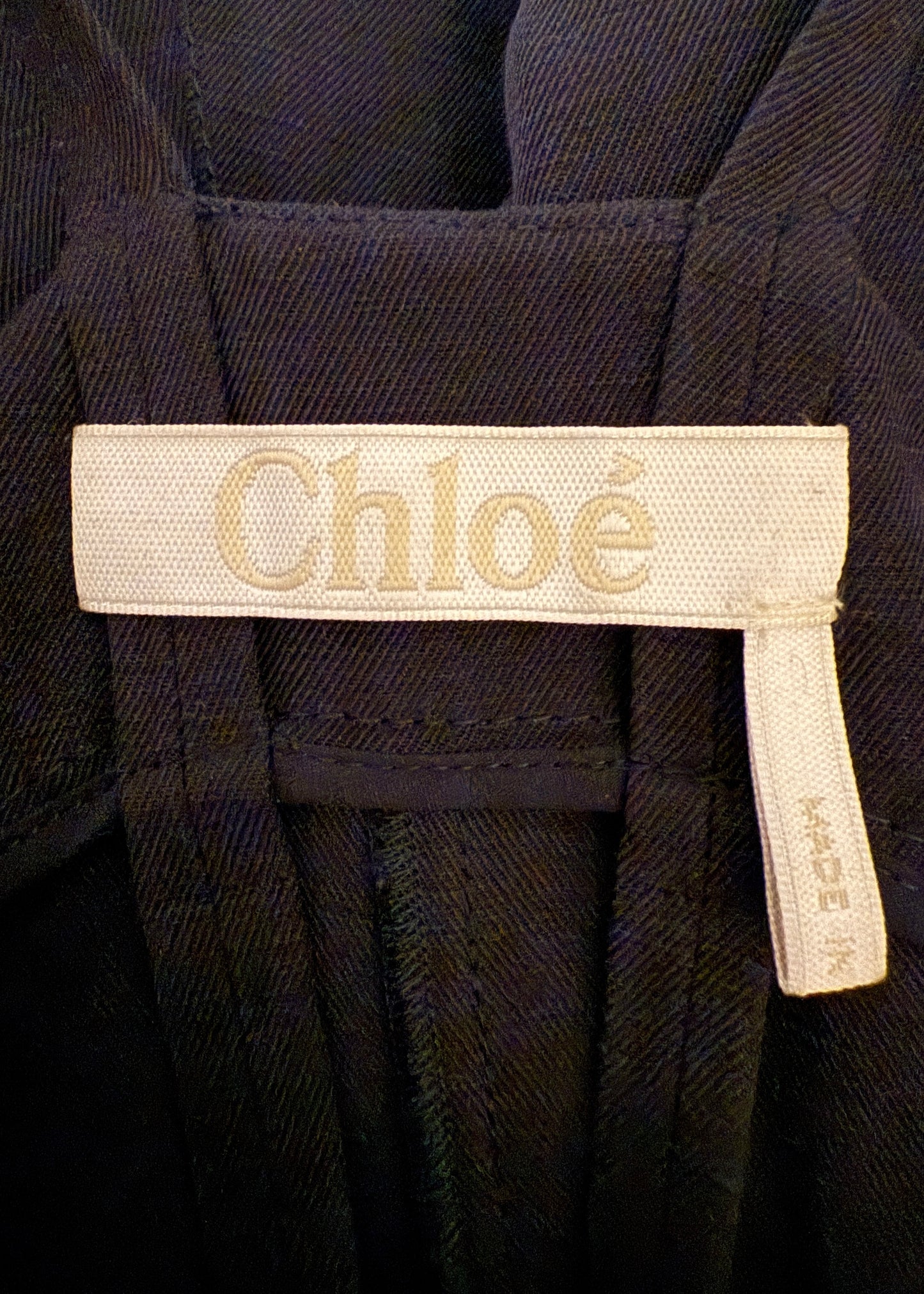 Chloé Resort 2023 Navy Blue Lace Up Dress