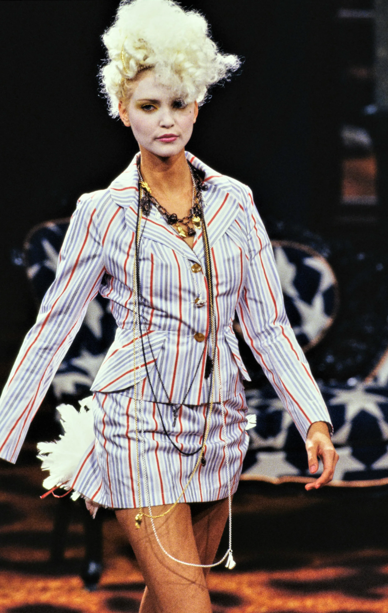Vivienne Westwood Spring 1994 Striped Mini Skirt