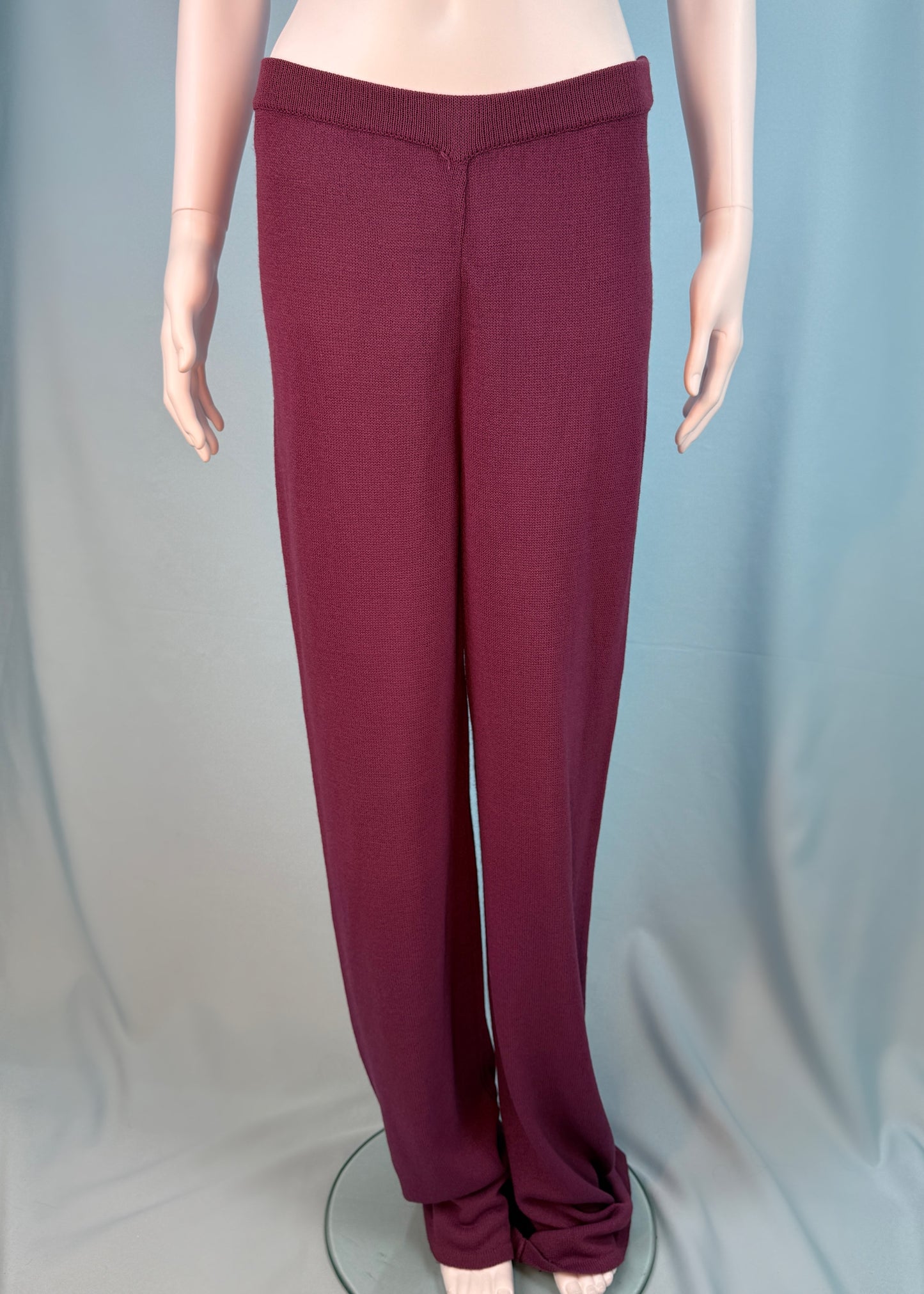 Fendi Purple Knit Top & Pants Two Piece Set