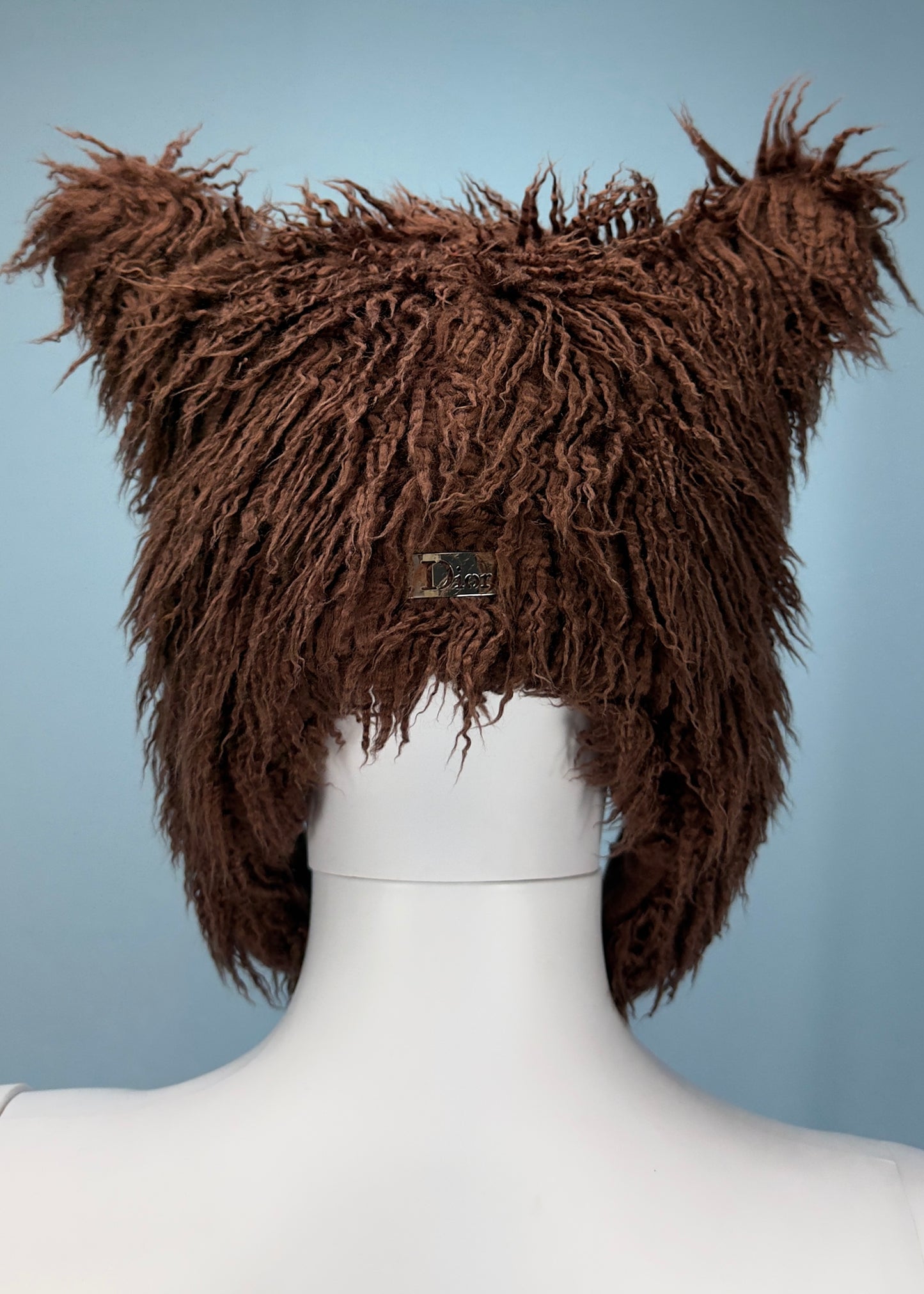 Dior 2002 Brown Faux Fur Bear Ear Hat