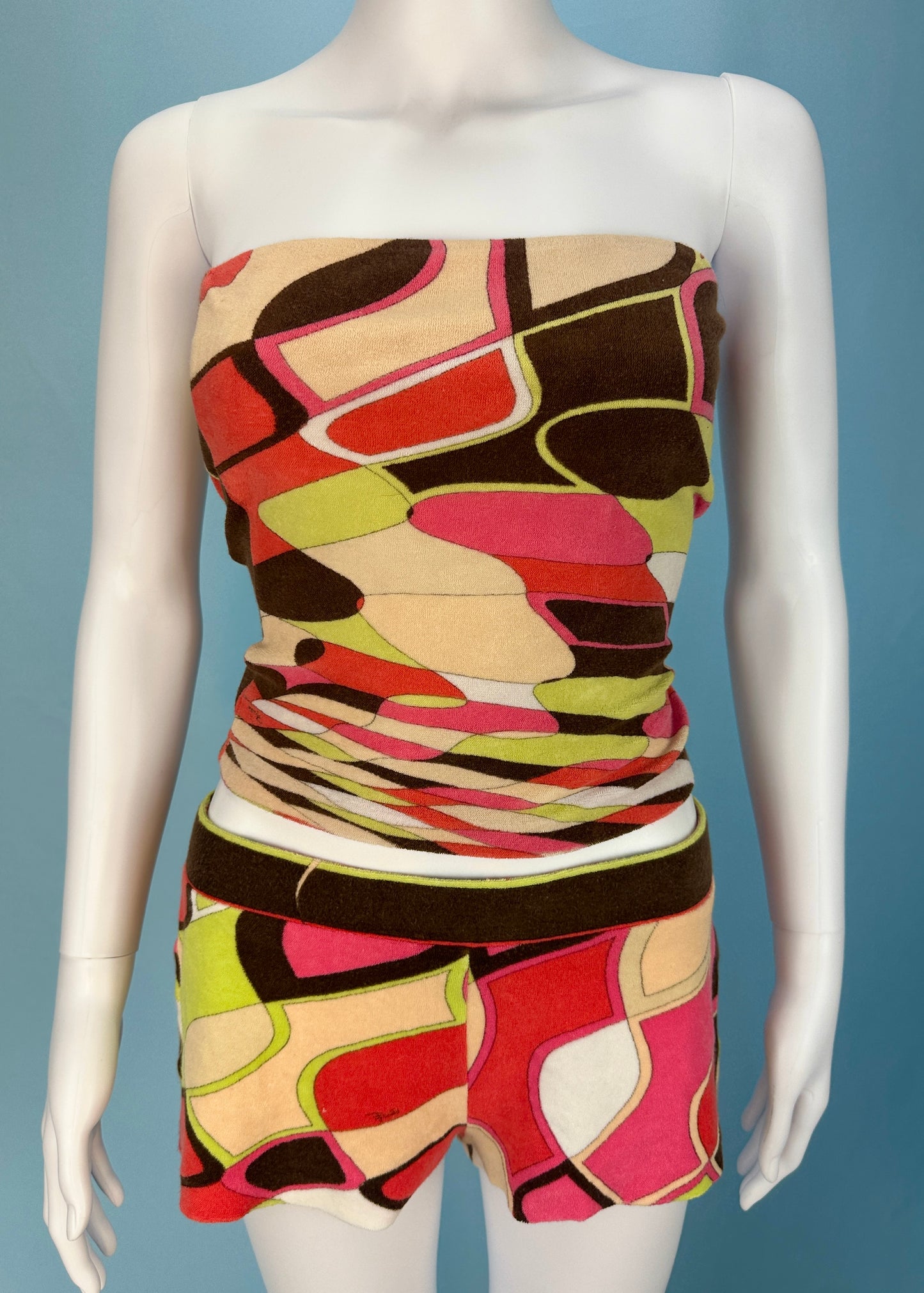 Emilio Pucci Spring 2006 Towelling Two Piece Shorts & Tube Top Set