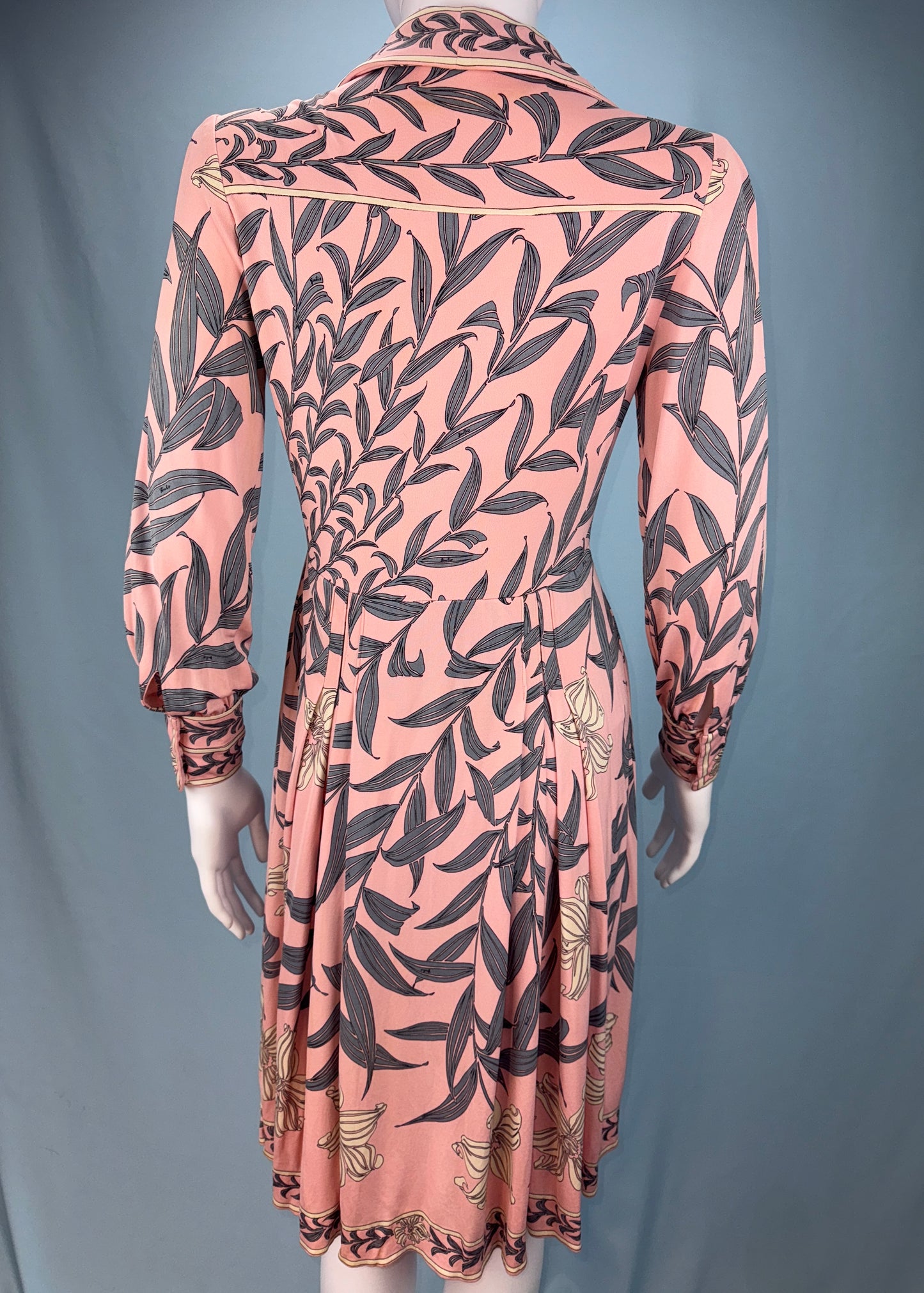 Emilio Pucci 1960’s Silk Jersey Pink Pattern Dress