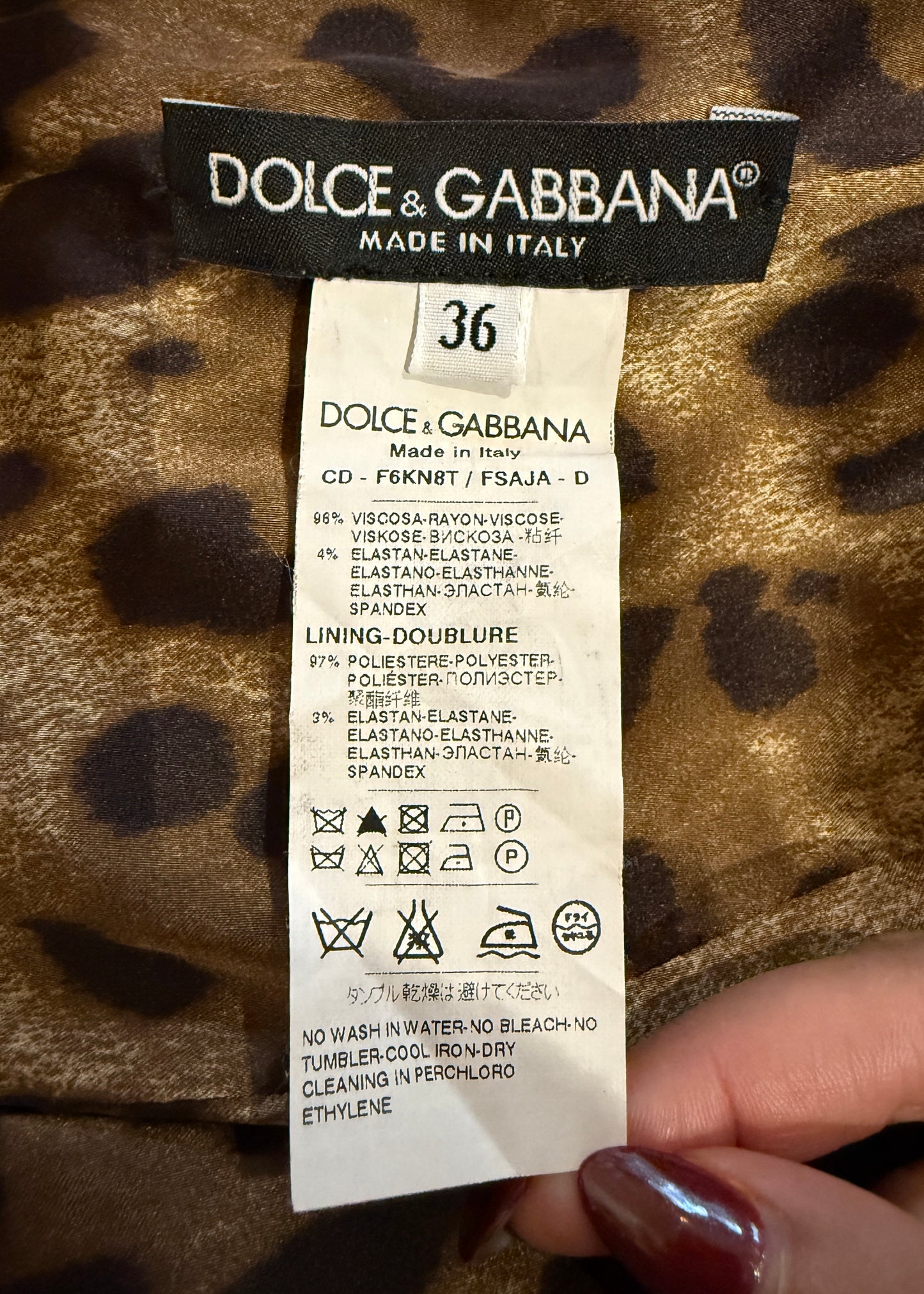 Dolce & Gabbana Leopard Print Mini Dress