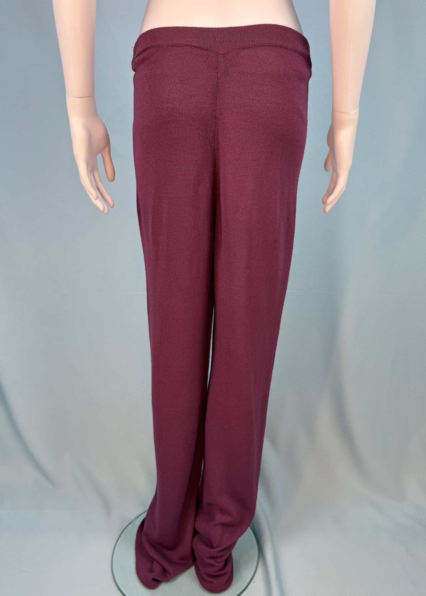 Fendi Purple Knit Top & Pants Two Piece Set