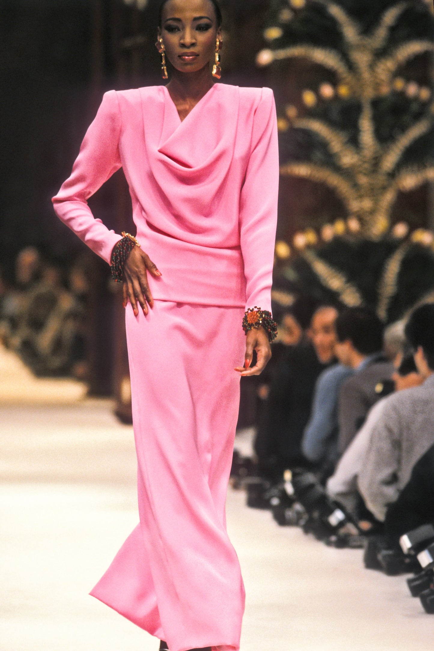 Givenchy Haute Couture Spring 1986 Pink Silk One Shoulder Gown