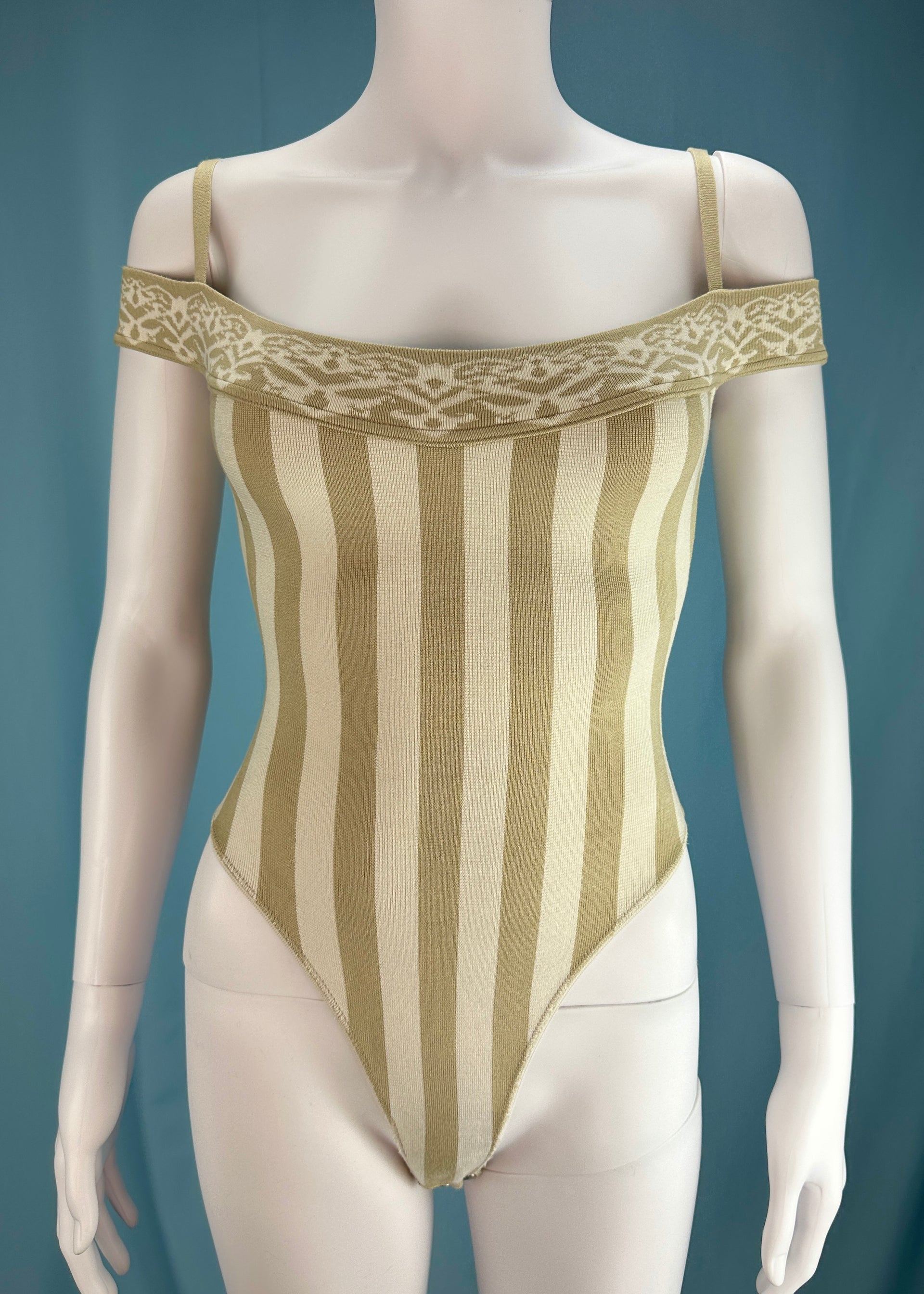 Azzedine Alaia Vintage Bustier Cutout Back Bodysuit Swimsuit For Sale at  1stDibs