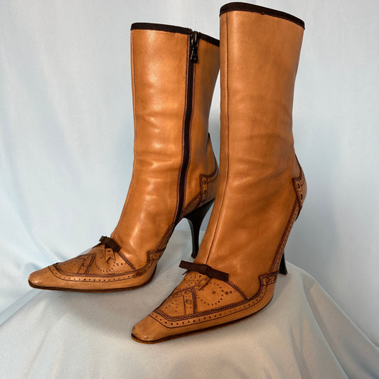 Louis Vuitton Black Leather Buckle Detail Heeled Boots – Studded Petals  Vintage