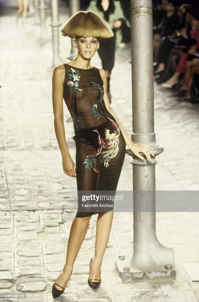 Givenchy Couture by Alexander McQueen F/W 1997 Runway Embellished Bird –  Studded Petals Vintage