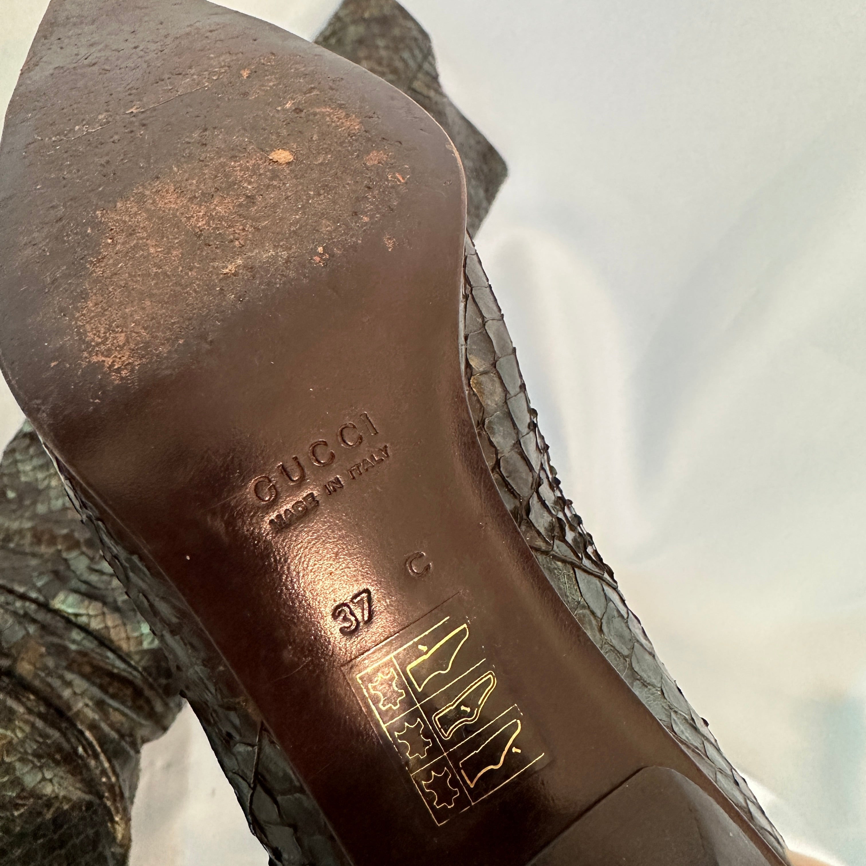 Gucci hot sale python boots